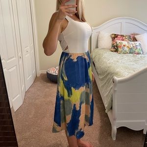 Abstract midi skirt